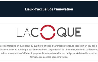 La Coque référencée comme lieu d&rsquo;innovation par la Métropole Aix-Marseille Provence